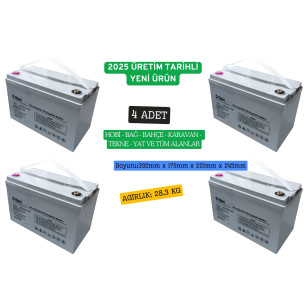 ttec 12V 100Ah Jel Akü 4 Adet ttec 12V 100Ah Jel Akü 4 Adet